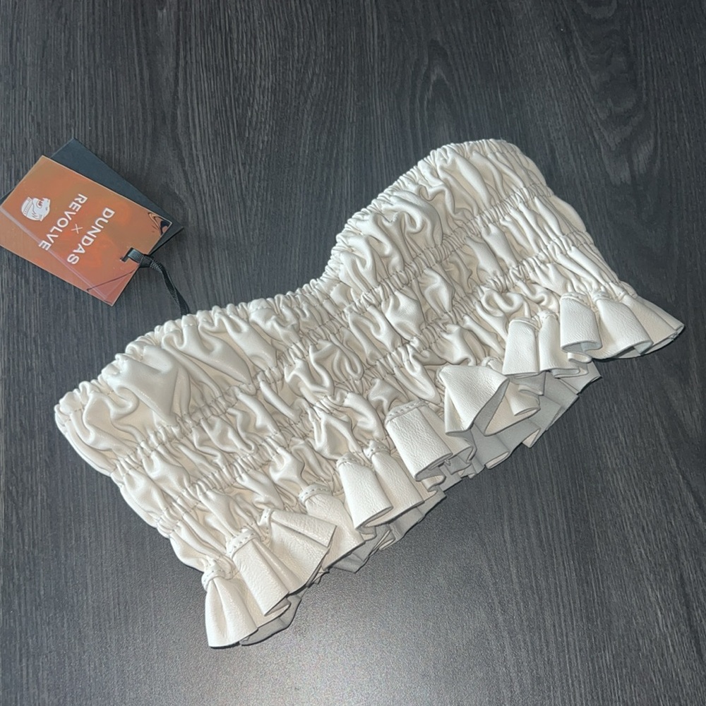 REVOLVE ARYN LEATHER CROP TOP S - Picture 5 of 8